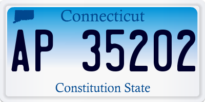 CT license plate AP35202