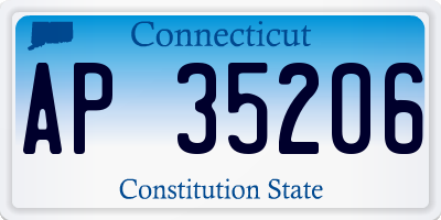 CT license plate AP35206