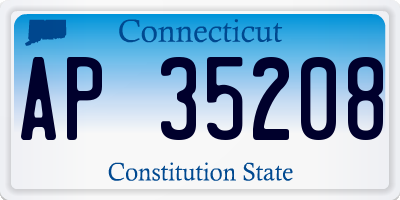 CT license plate AP35208