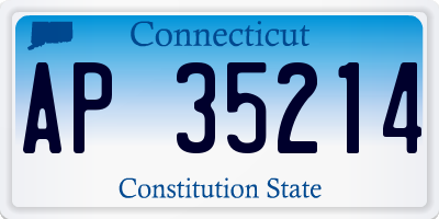 CT license plate AP35214