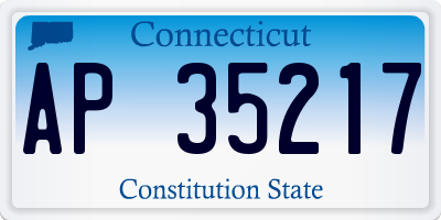 CT license plate AP35217