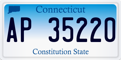 CT license plate AP35220