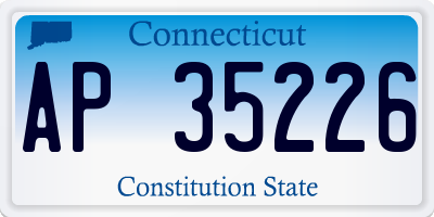 CT license plate AP35226