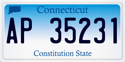 CT license plate AP35231