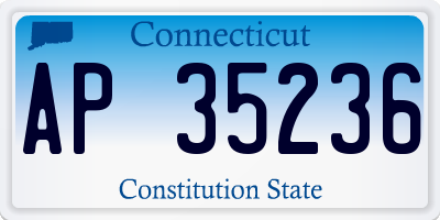 CT license plate AP35236