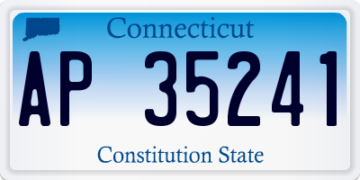 CT license plate AP35241