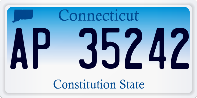 CT license plate AP35242