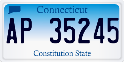 CT license plate AP35245