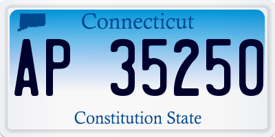 CT license plate AP35250