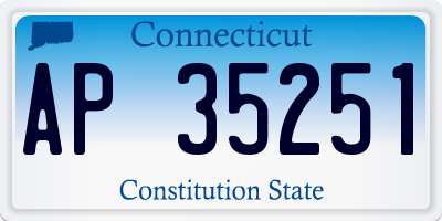 CT license plate AP35251