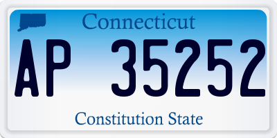 CT license plate AP35252