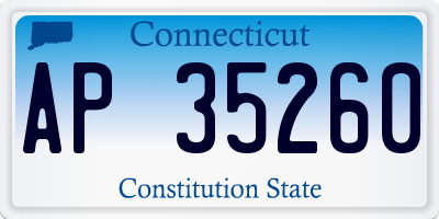 CT license plate AP35260