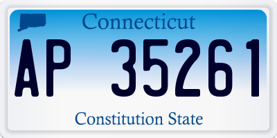 CT license plate AP35261