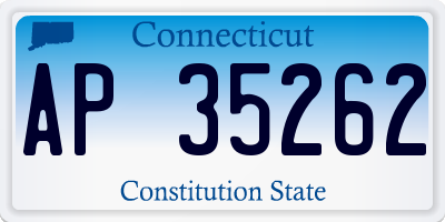 CT license plate AP35262