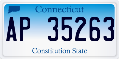 CT license plate AP35263