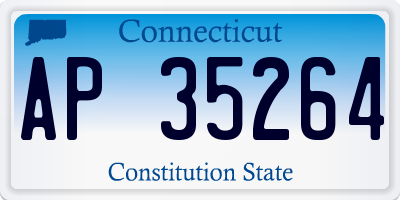 CT license plate AP35264