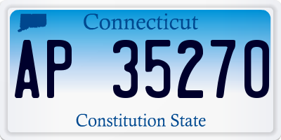 CT license plate AP35270