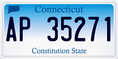 CT license plate AP35271