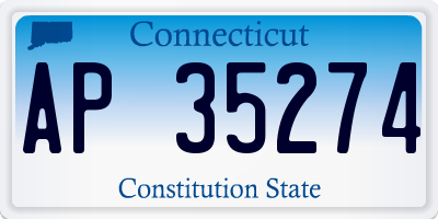 CT license plate AP35274