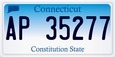CT license plate AP35277