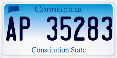 CT license plate AP35283