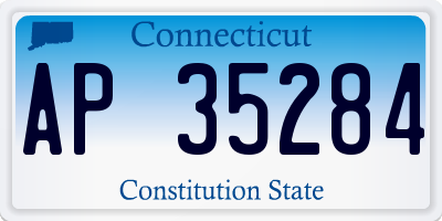 CT license plate AP35284