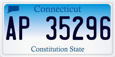CT license plate AP35296