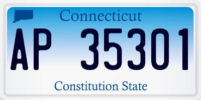 CT license plate AP35301