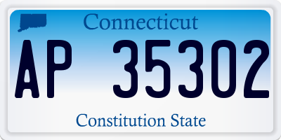 CT license plate AP35302