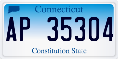 CT license plate AP35304