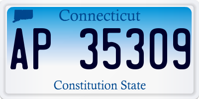 CT license plate AP35309