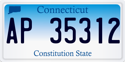 CT license plate AP35312