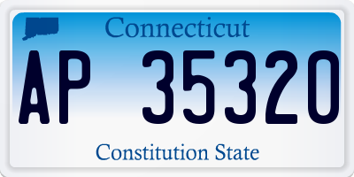 CT license plate AP35320