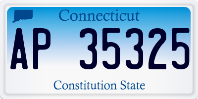 CT license plate AP35325