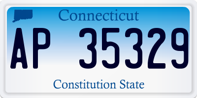 CT license plate AP35329