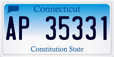 CT license plate AP35331
