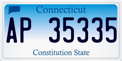 CT license plate AP35335