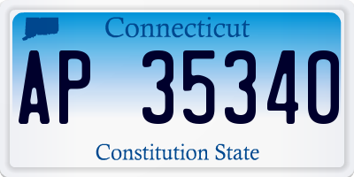 CT license plate AP35340