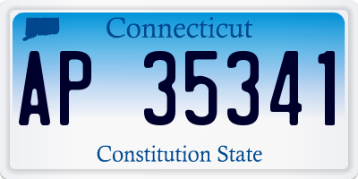 CT license plate AP35341