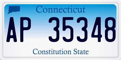 CT license plate AP35348