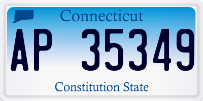 CT license plate AP35349