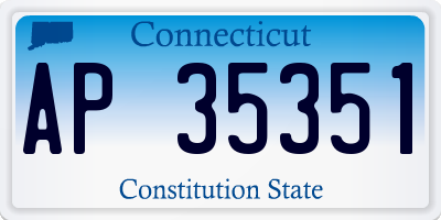 CT license plate AP35351