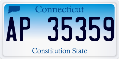 CT license plate AP35359
