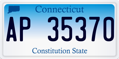 CT license plate AP35370