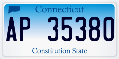 CT license plate AP35380