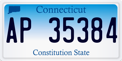 CT license plate AP35384