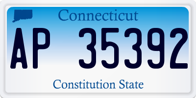 CT license plate AP35392