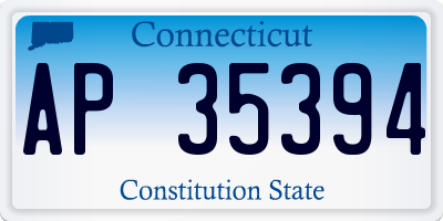 CT license plate AP35394