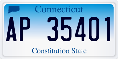 CT license plate AP35401