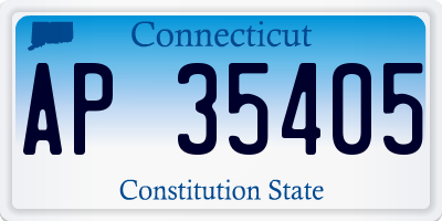 CT license plate AP35405